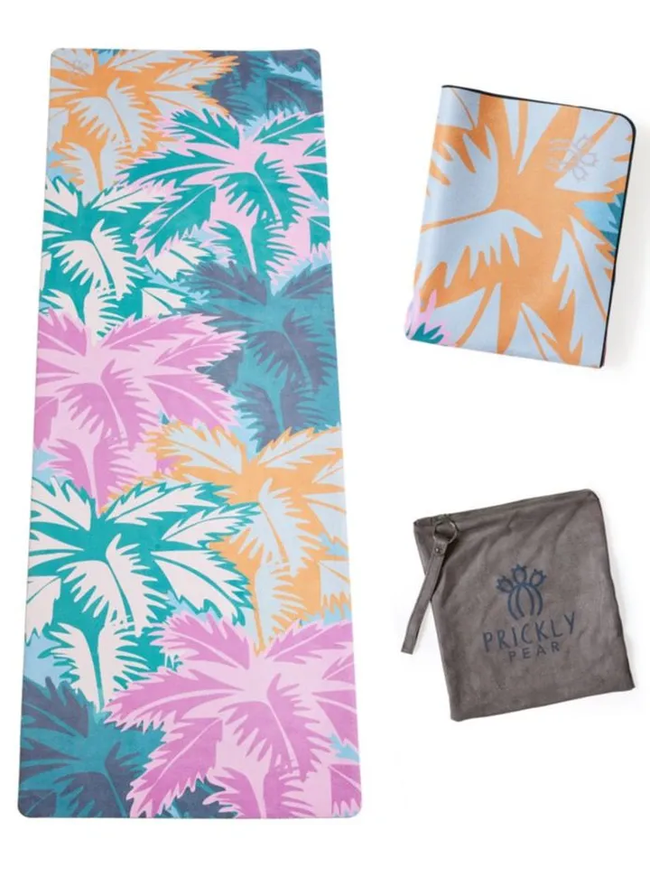 Bird's Eye Foldable 1mm Travel Yoga Mat With Carrying Pouch