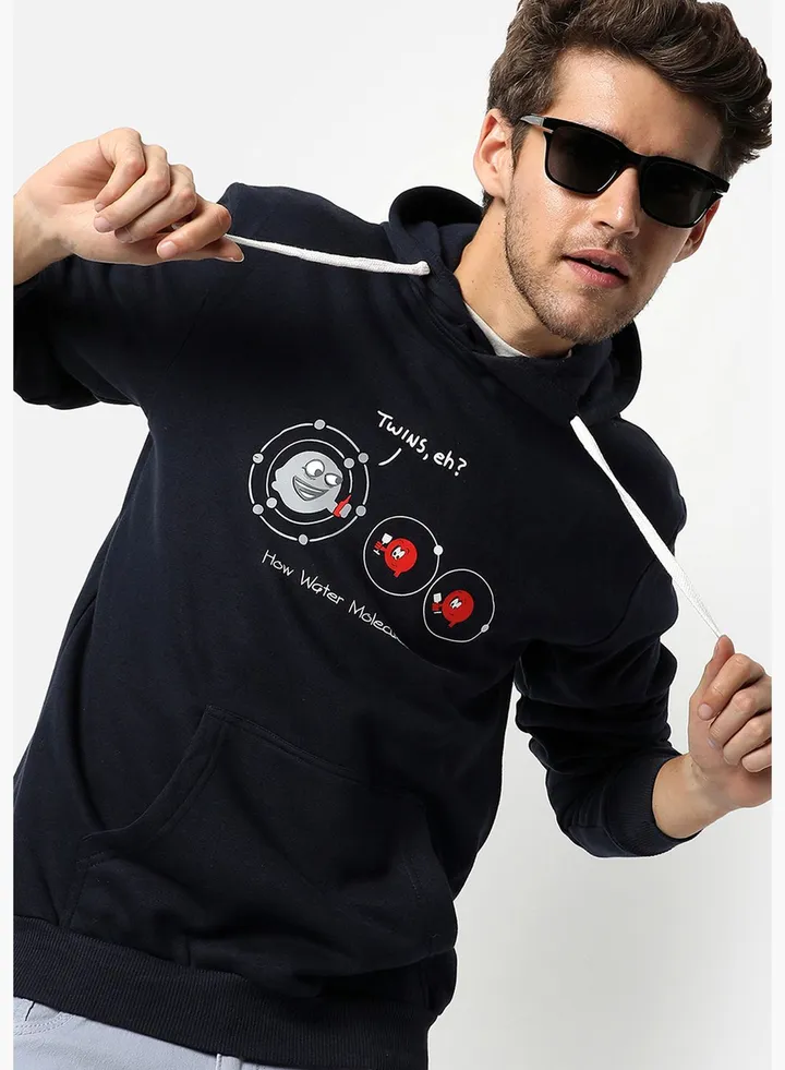 Front Pocket Printed Hoodie