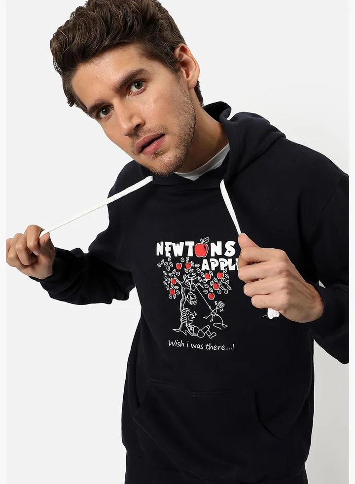 Front Pocket Printed Hoodie