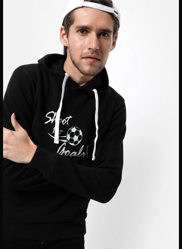 Front Pocket Printed Hoodie