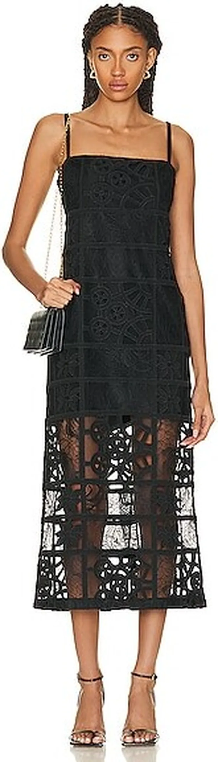 Alexis Bronze Dress in Black