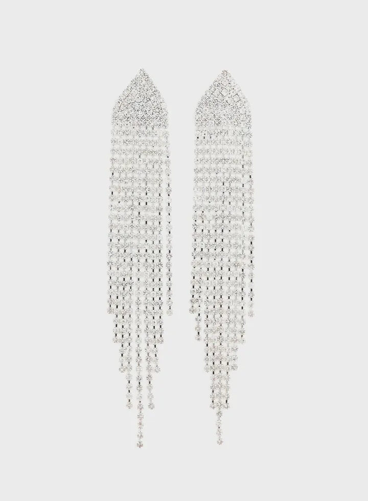 Long Rhinestone Earrings