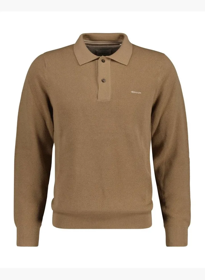 Cotton Pique Polo Sweater