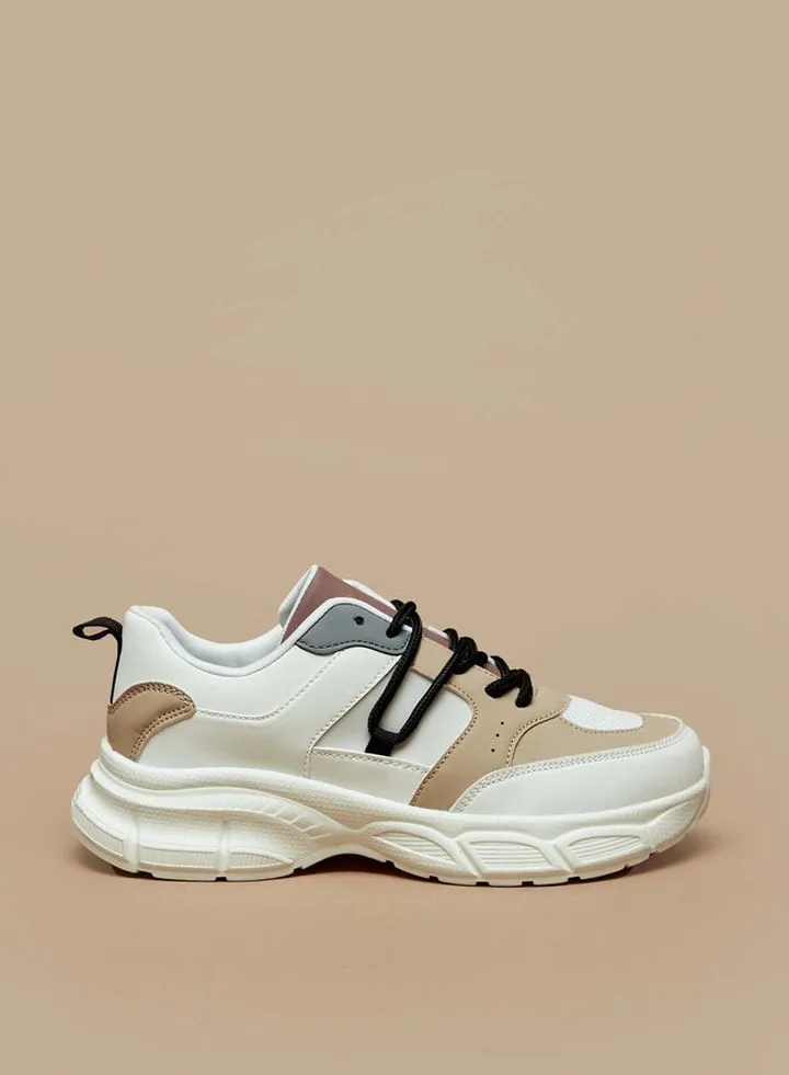 Women's Colourblock Lace-Up Casual Shoes Sneakers