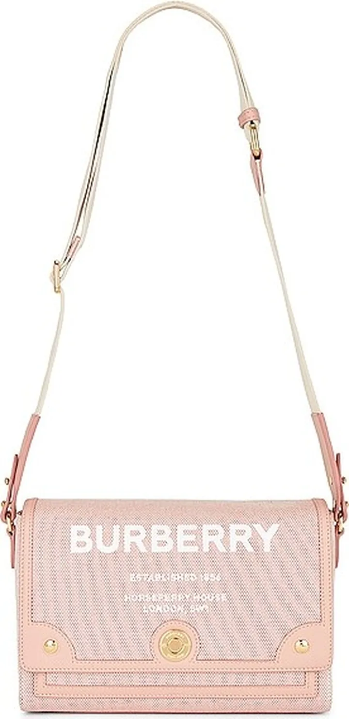 Burberry Medium Note Crossbody Bag in Pink