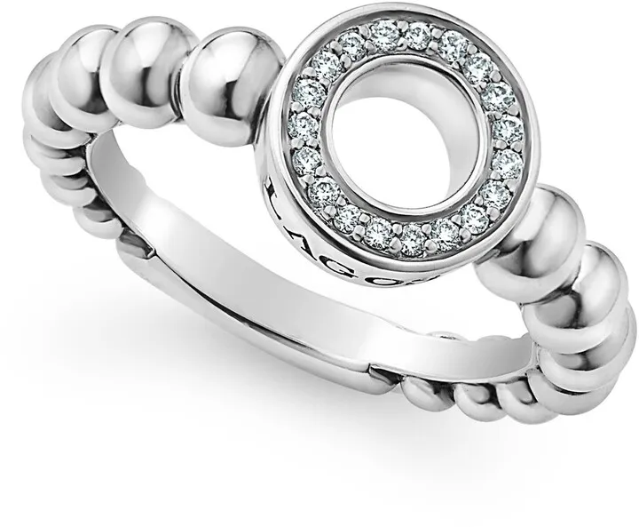 Caviar Spark Diamond Open Circle Ring