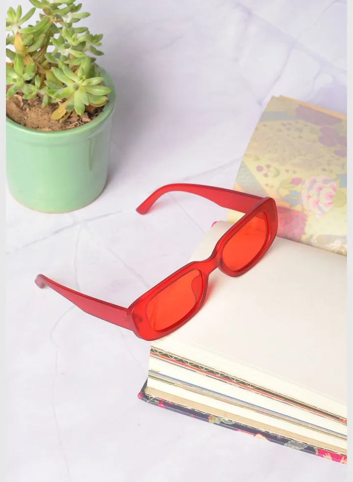 Women Orange Lens Orange Wayfarer Sunglasses