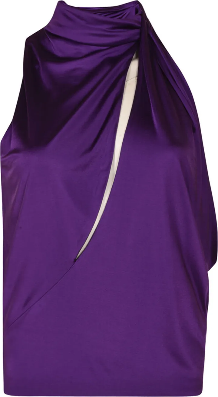 Halterneck Cut-out Detail Sleeveless Top