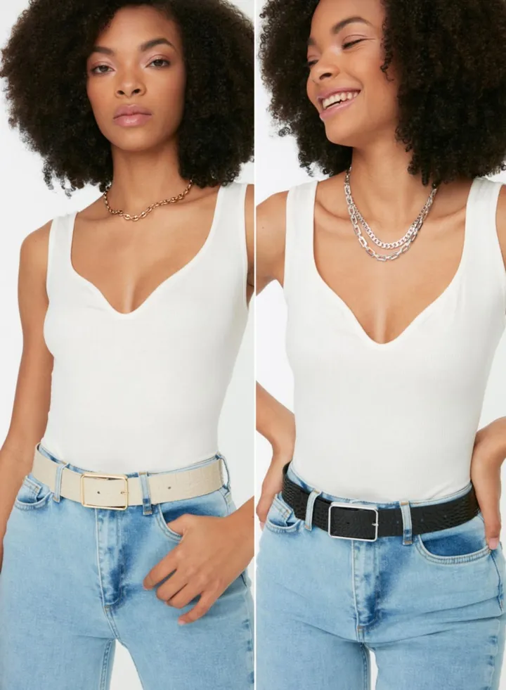 Leather Metal Buckle Belt