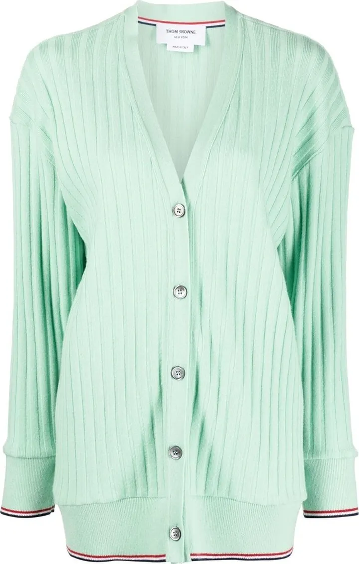 oversized V-neck cardigan
