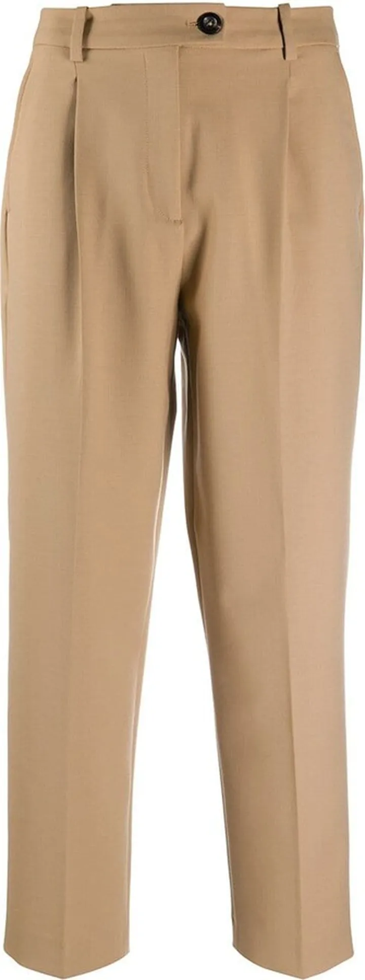 Cropped Straight-Leg Trousers