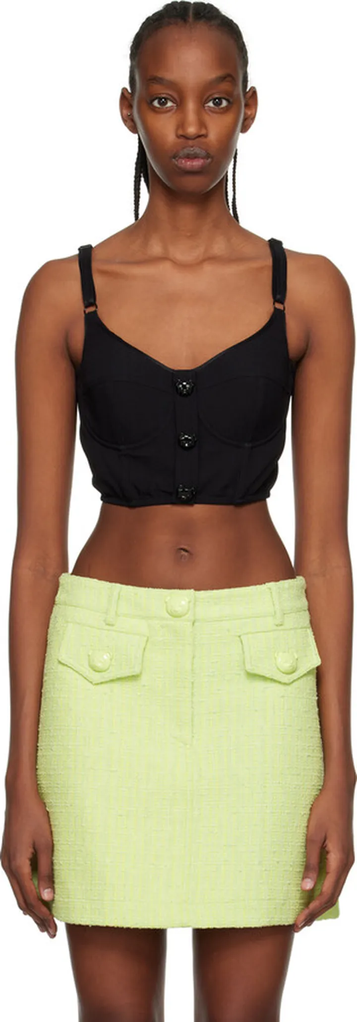 Moschino Black Button Camisole