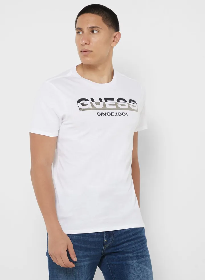 Logo Printed Crew Neck T-Shirt