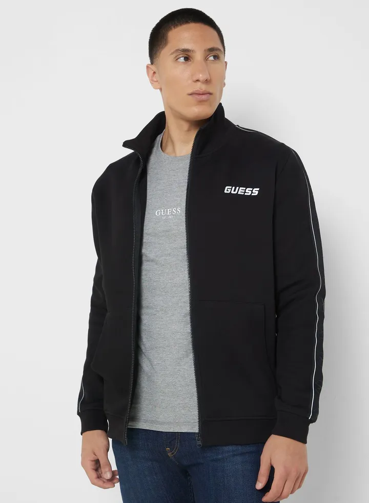 Logo Zip Through Sweatshirt