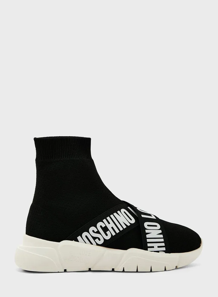 Love Moschino Socks High Top Sneakers