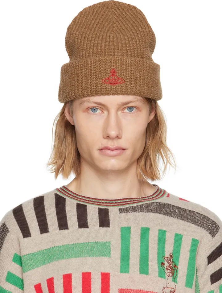 Vivienne Westwood Tan Sporty Beanie