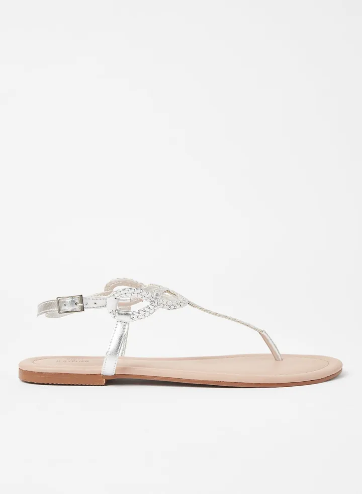 Woven Detail Flat Sandals