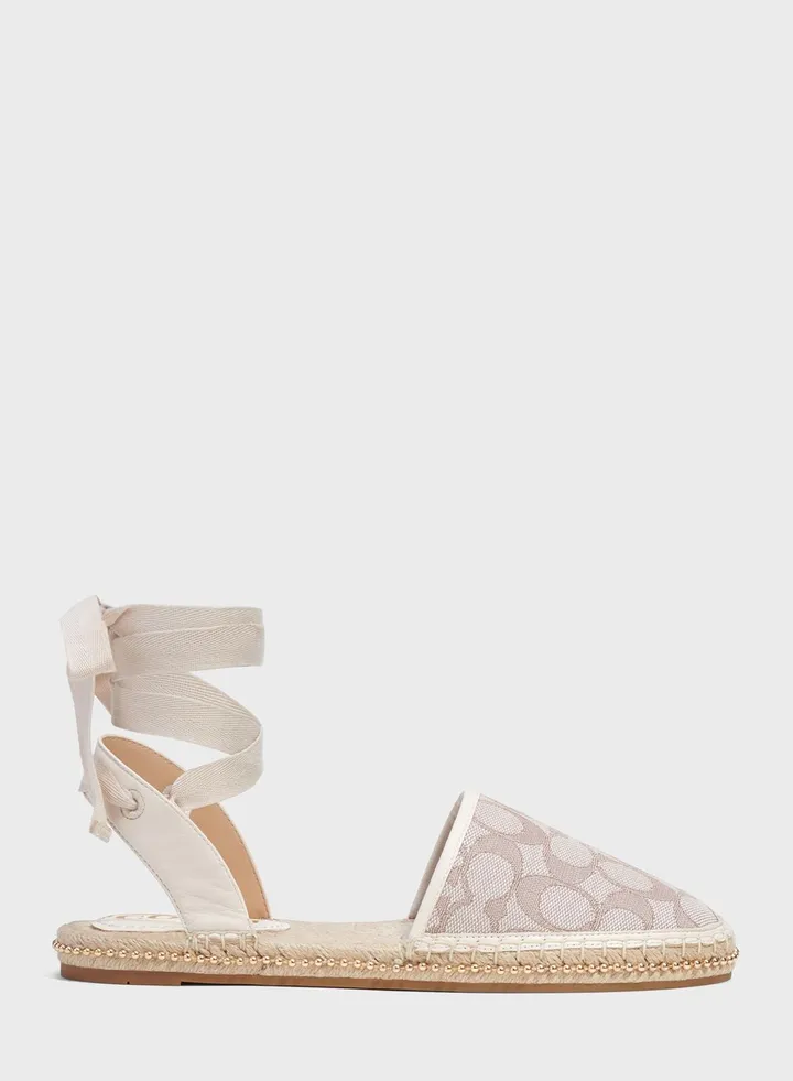 Corrine Signature Jacquard Flat Sandals