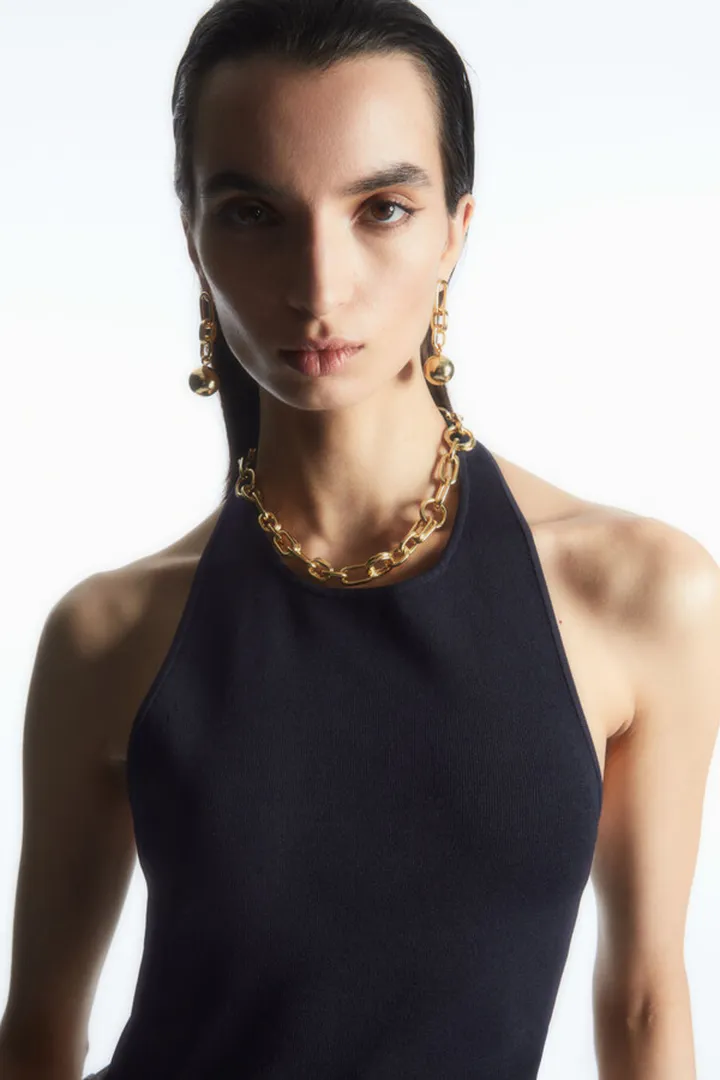 Knitted Halterneck Tank Top