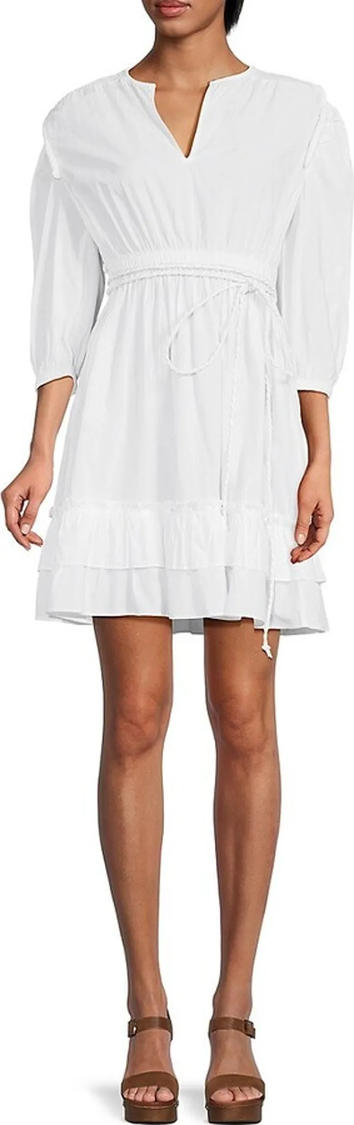 Leia Belted Puff Sleeve Mini Dress