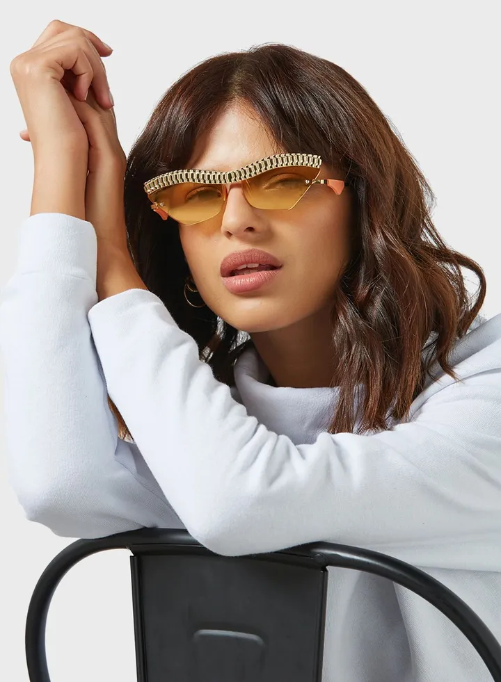 Watch Out Asymmetrical Sunglasses