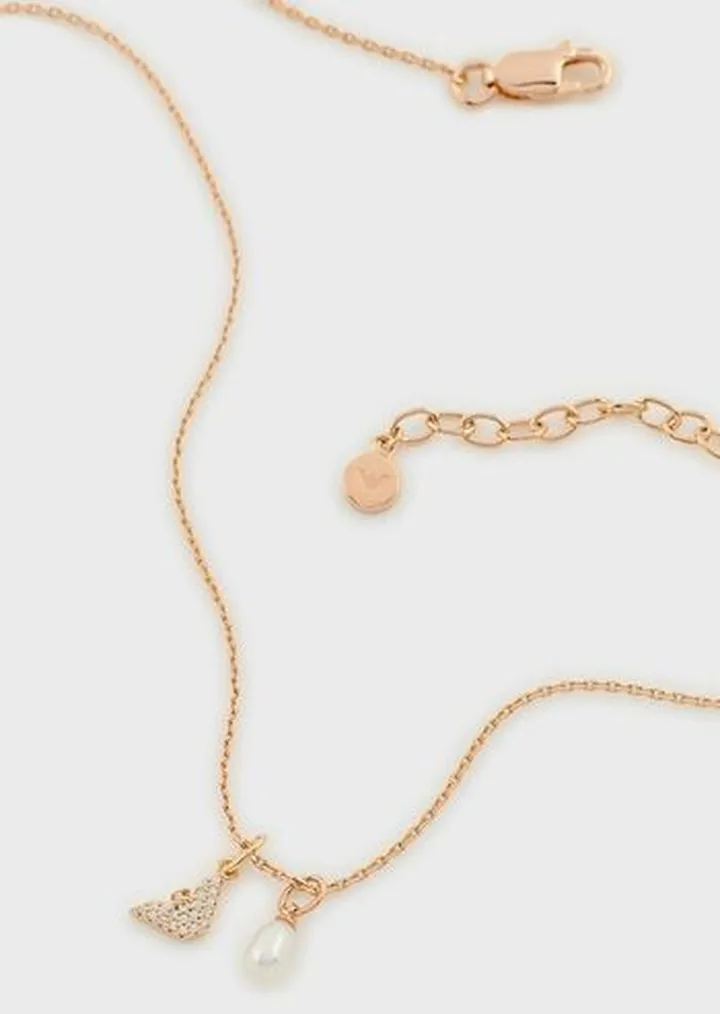 Rose Gold-Tone Sterling Silver Pendant Necklace
