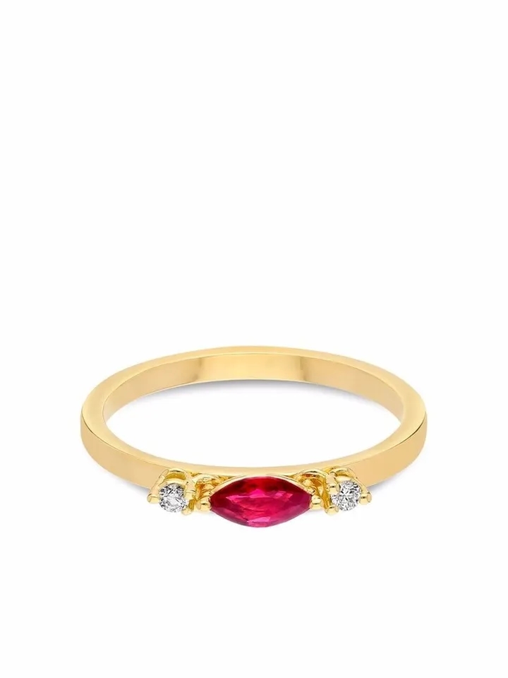 18kt yellow gold Dancing Diamonds ruby ring