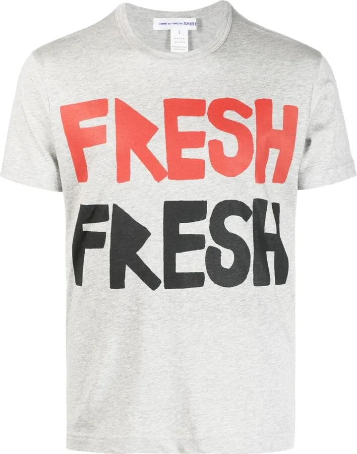 slogan-print cotton T-shirt