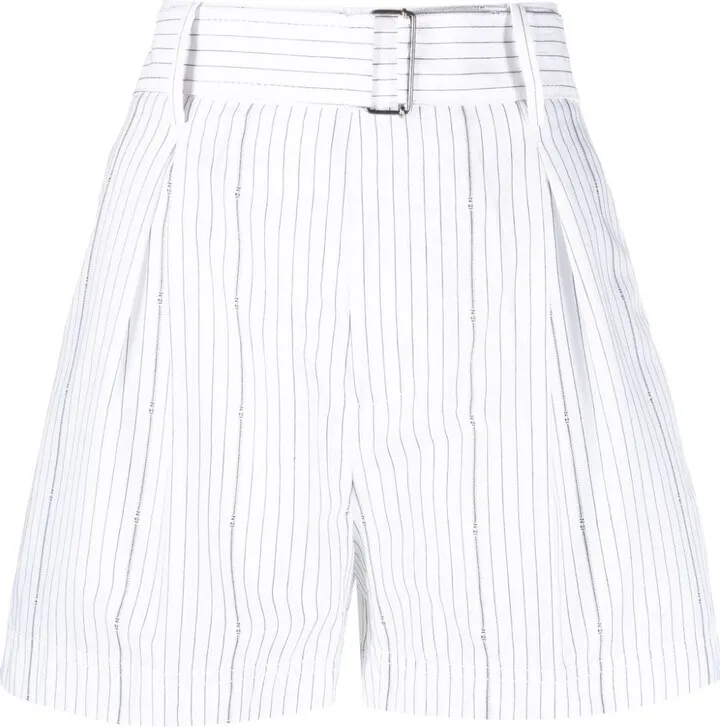 Belted Pleated Shorts