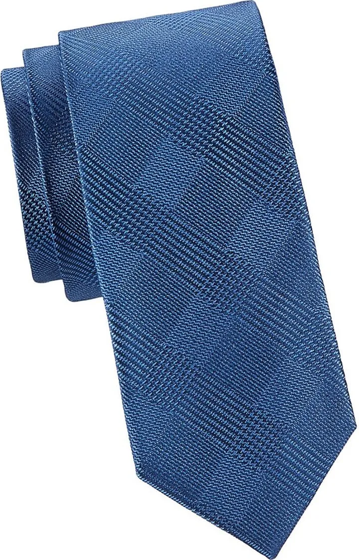 Tonal Check Silk Tie