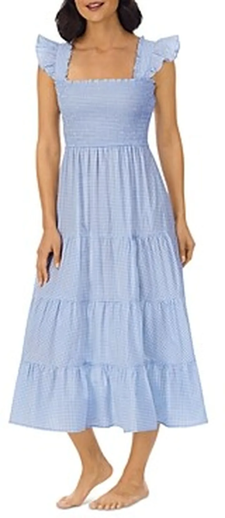 Eileen West Short Sleeve Long Nightgown