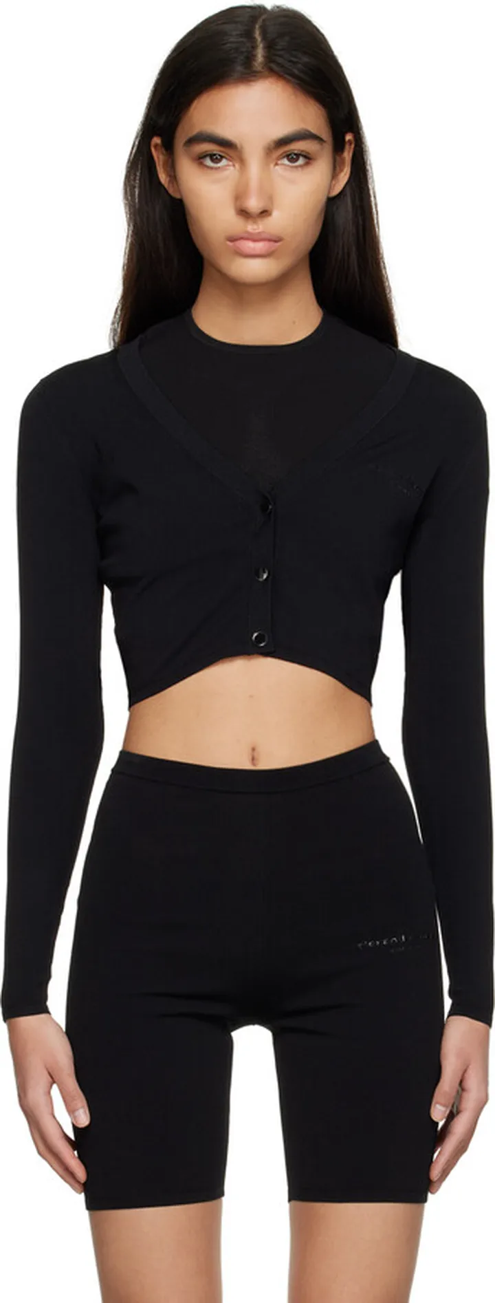 alexanderwang.t Black Cropped Cardigan