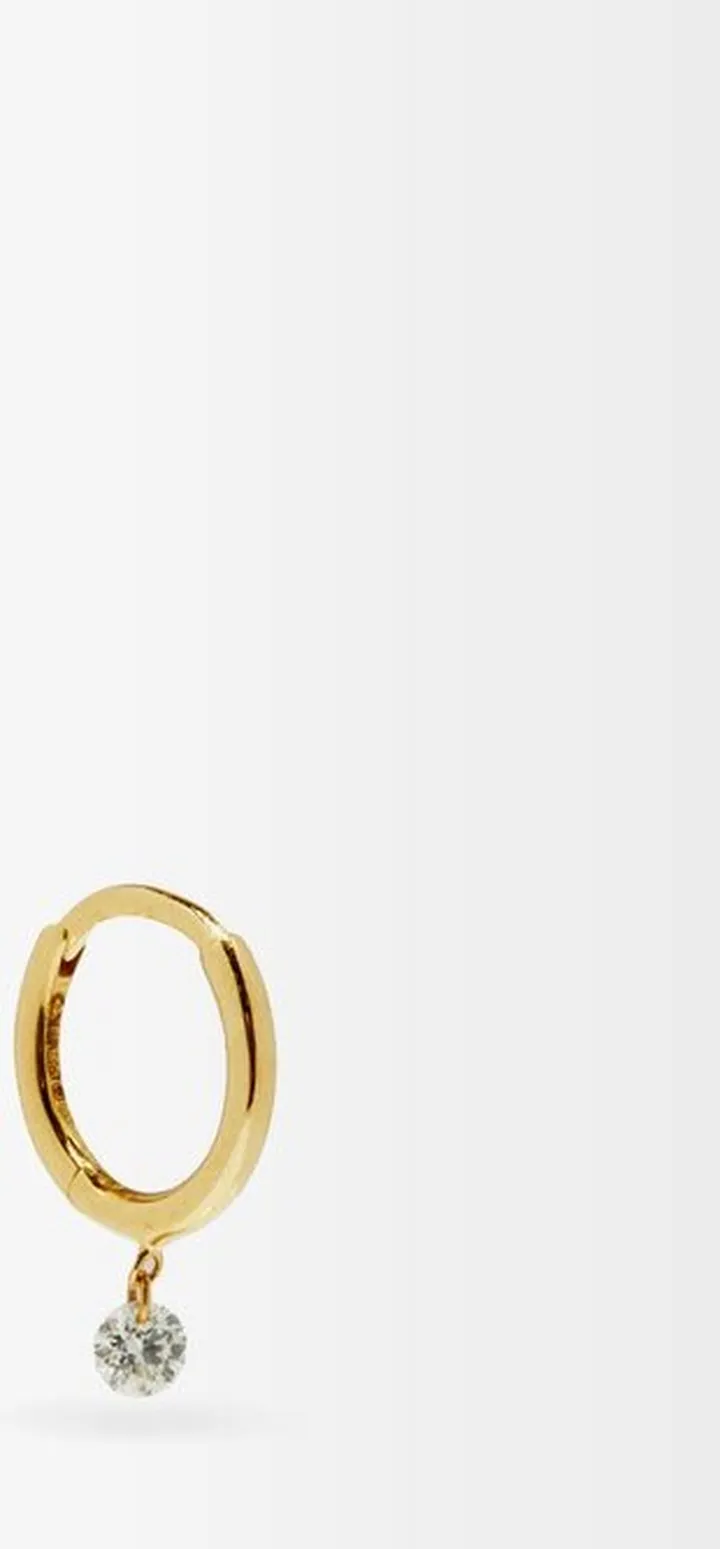 Diamond & 18kt Gold Single Earring