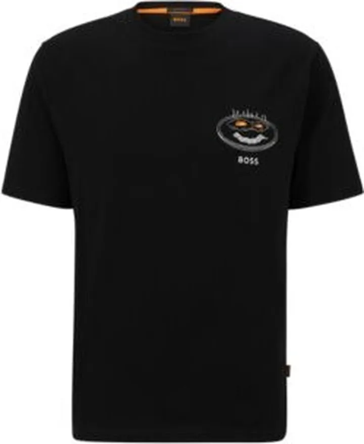Cotton-jersey T-shirt with seasonal artwork