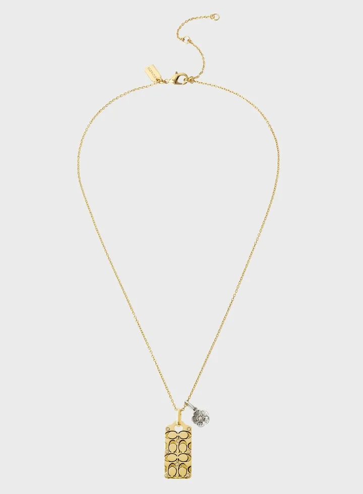 Signature Quilted Pendant Necklace