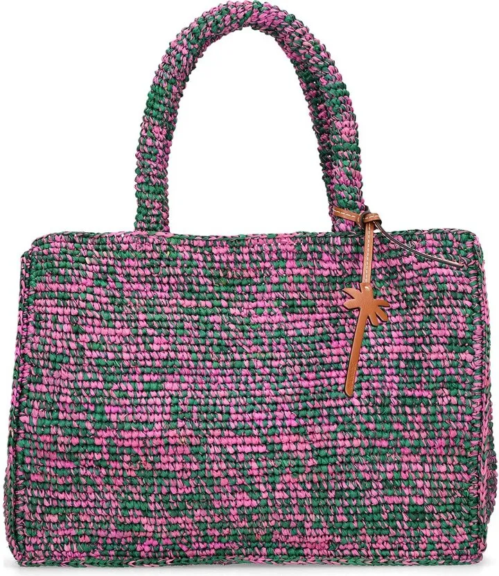 Small Sunset raffia tote bag
