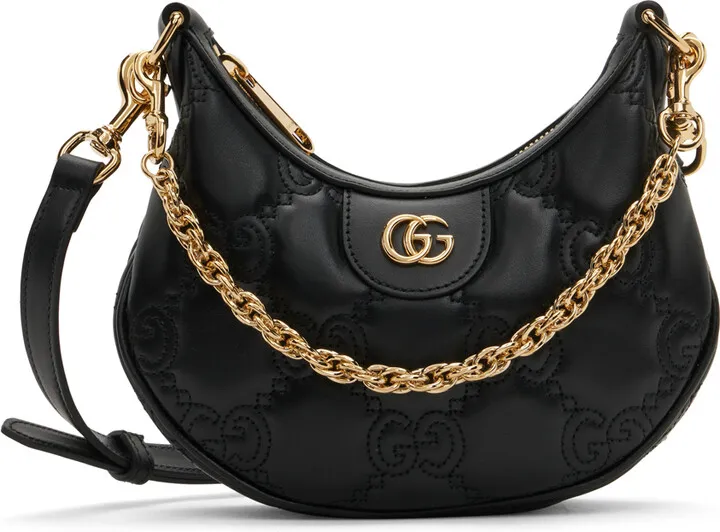 Gucci Black Mini GG Matelassé Bag