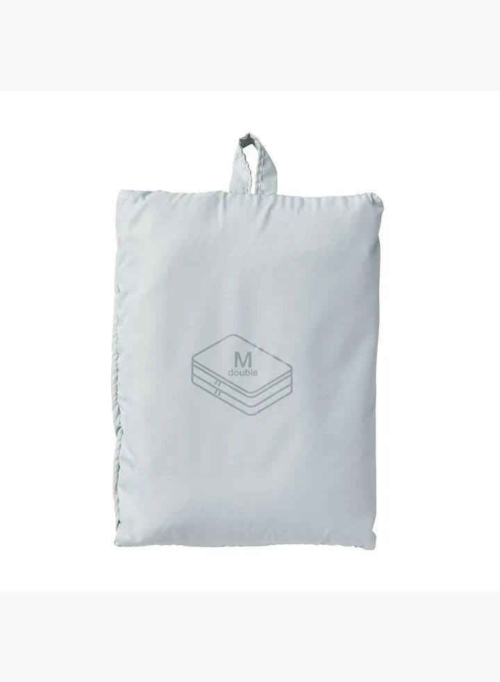 Recycled Nylon Gusset Case, Double Type, W 26 x D 40 x H 10 cm, M, Light Grey