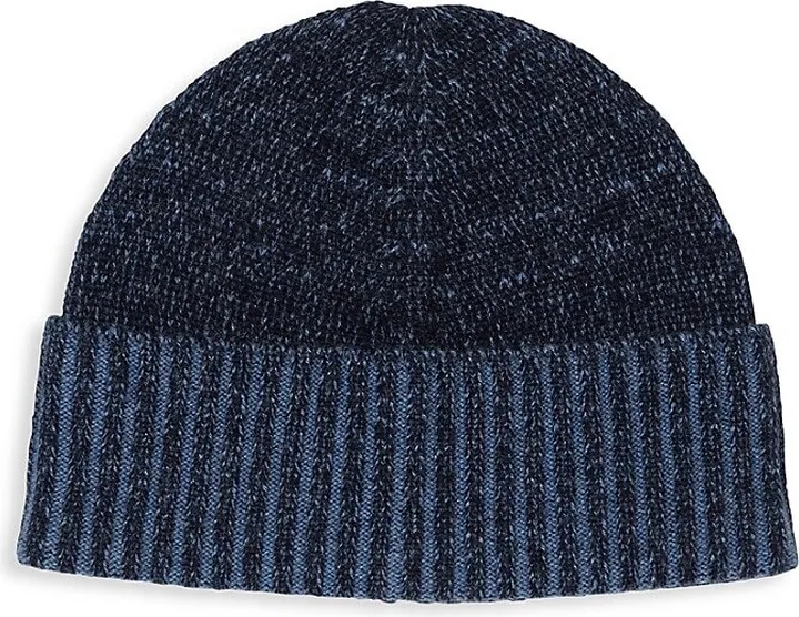 Cashmere Heathered-Knit Beanie