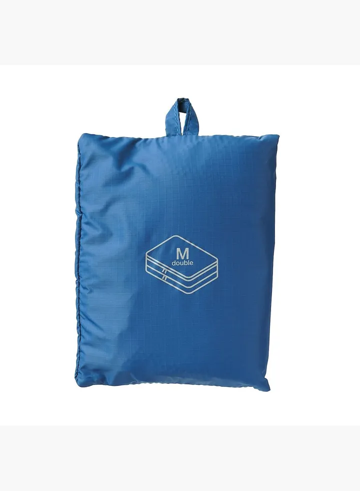 Recycled Nylon Gusset Case, Double Type, W 26 x D 40 x H 10 cm, M, Blue