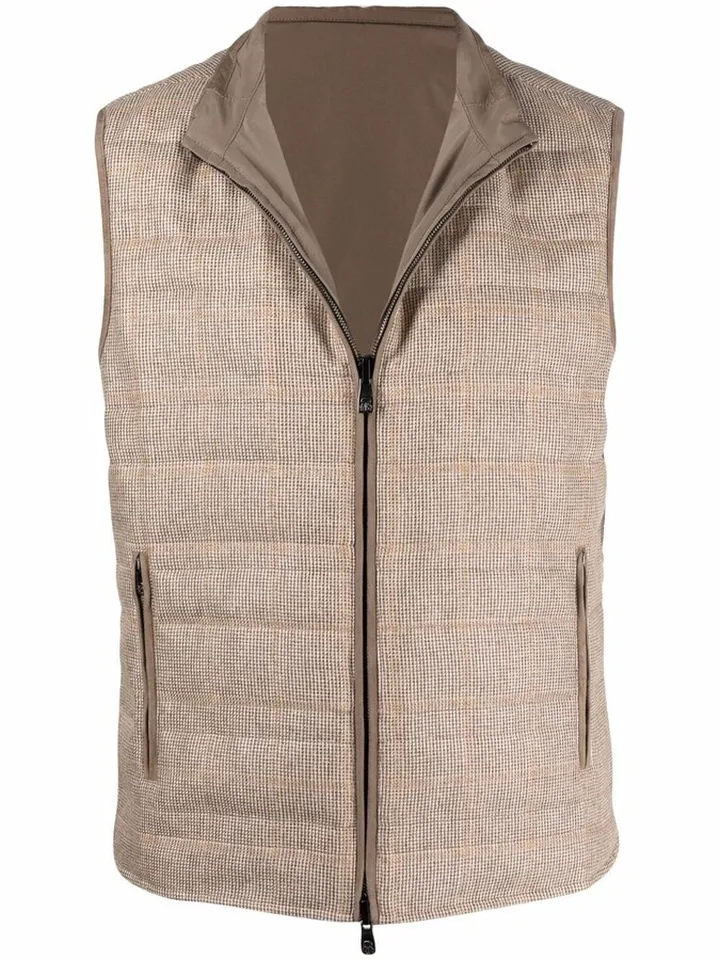 Reversible Zip-Fastening Gilet