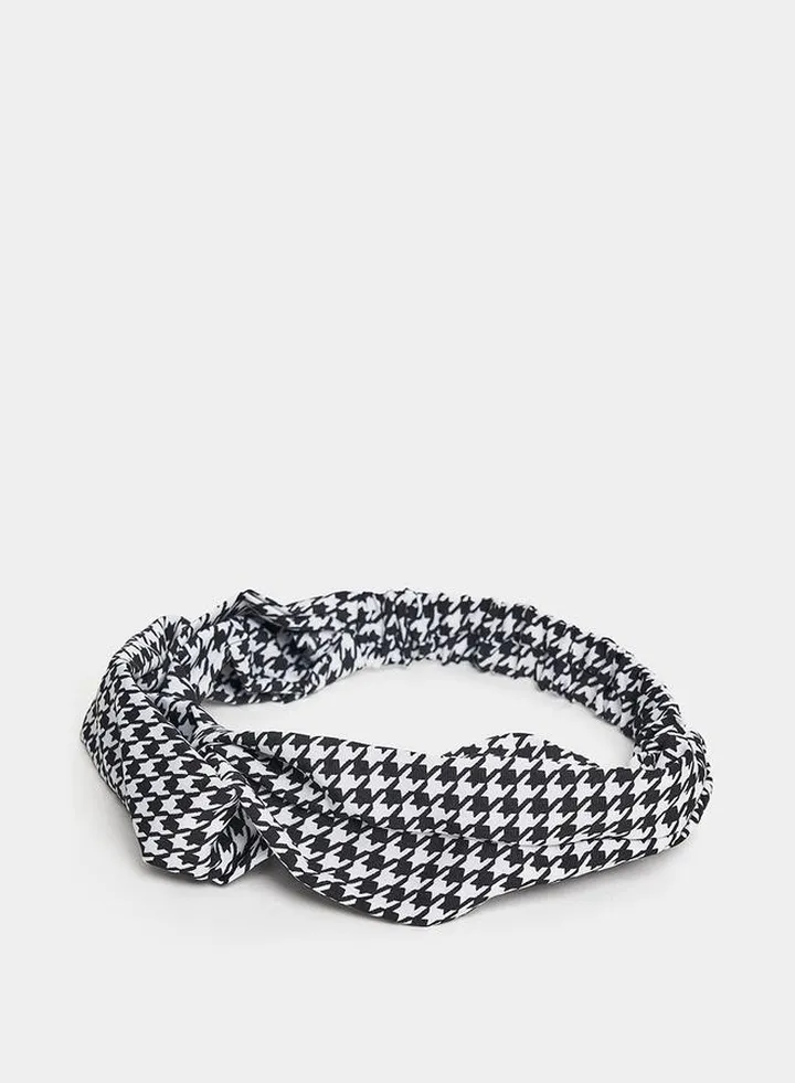 Houndstooth Print Headband