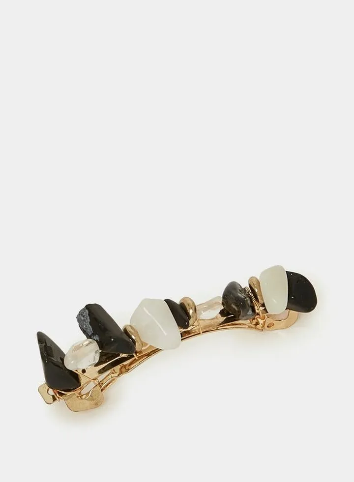 Studded Stone Hair Clip
