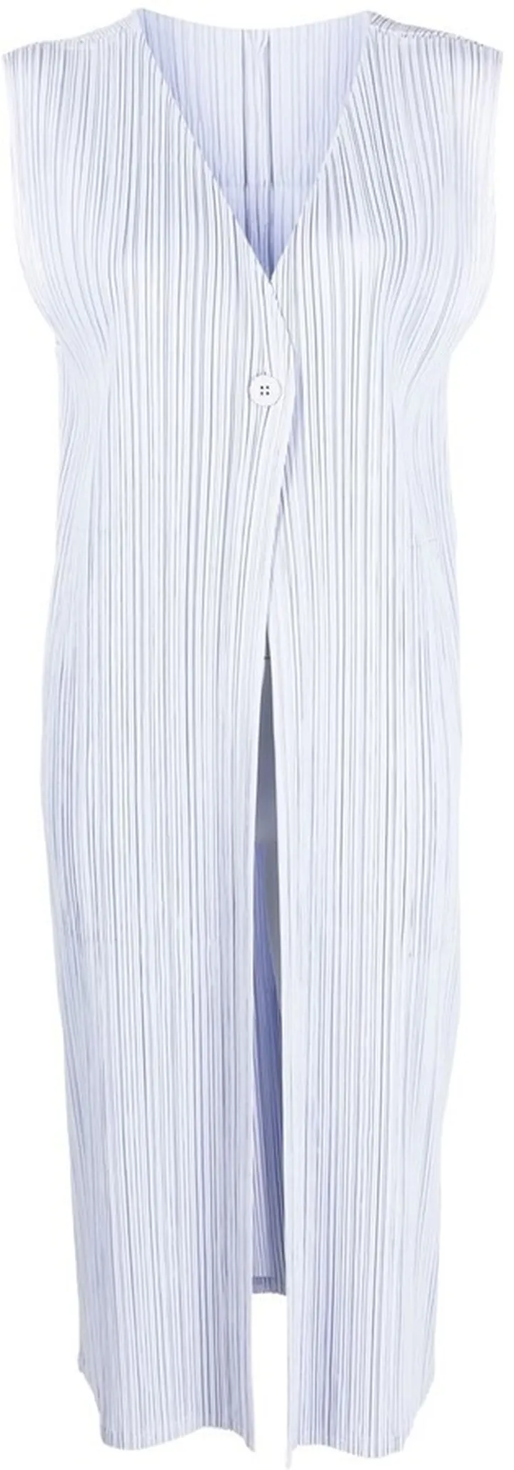 Micro-Pleated Single-Breasted Coat