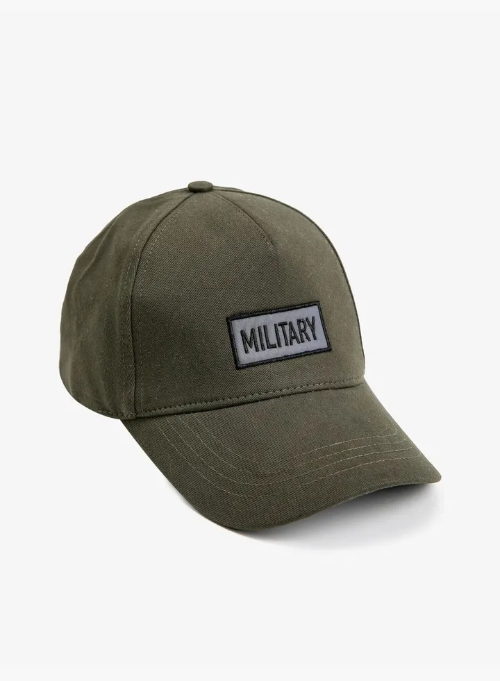Letter Embroidered Cotton Hat