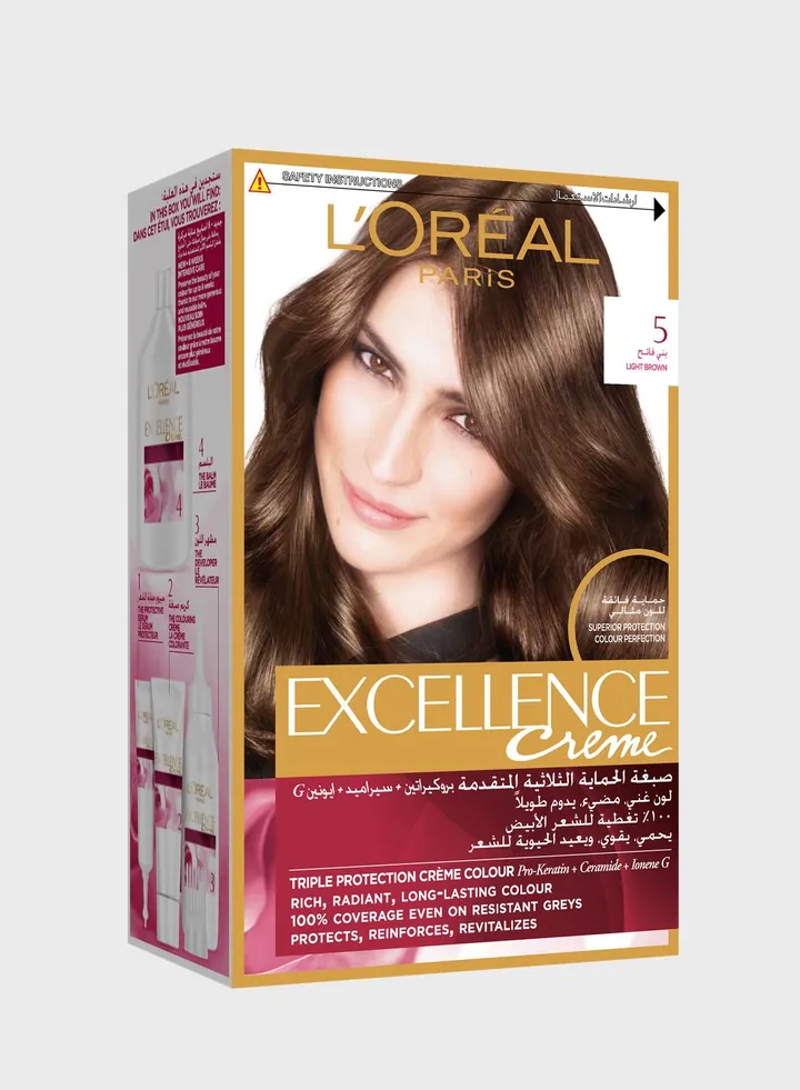 Excellence Creme Permanent Hair Color Light Brown