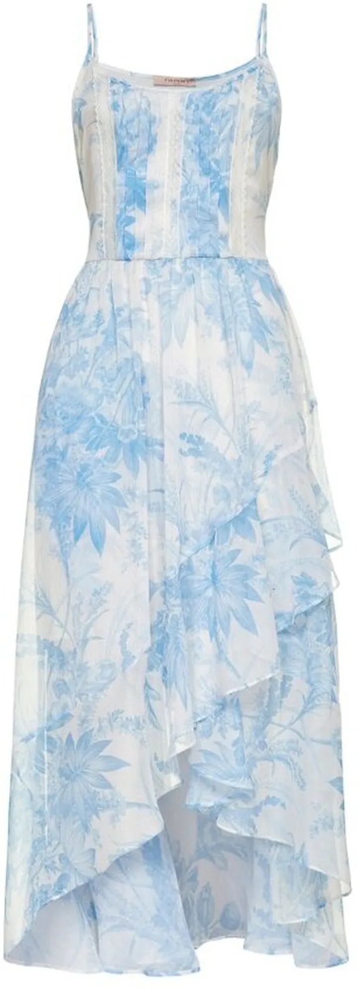 TWINSET Botanical-Printed Spaghetti Strap Midi Dress
