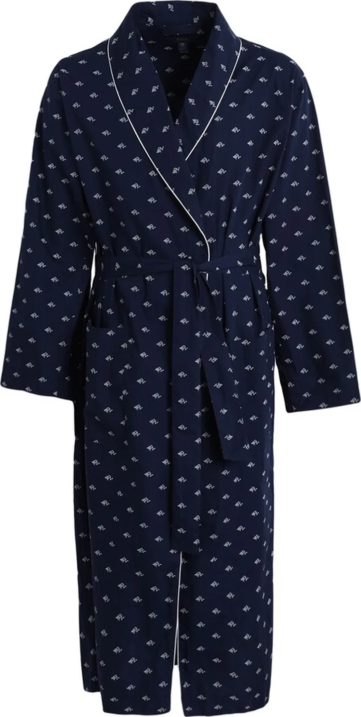 Dressing Gown Or Bathrobe Navy Blue