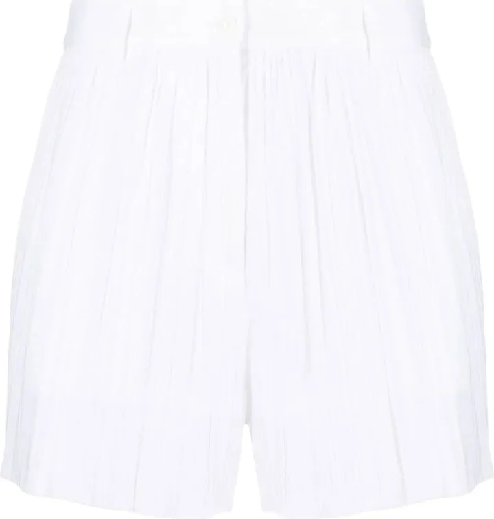 High-Waisted Pleated Shorts