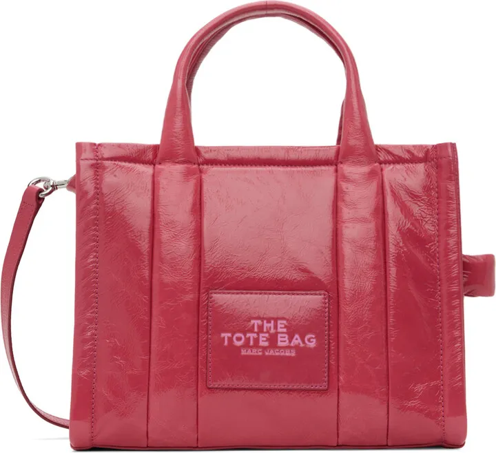 Marc Jacobs Pink 'The Shiny Crinkle Medium Tote' Tote